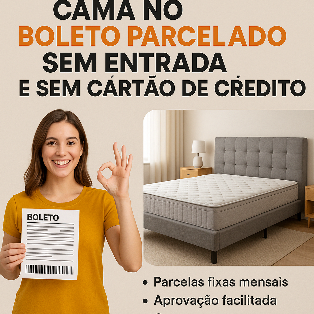 Cama no Boleto Parcelado Sem Entrada