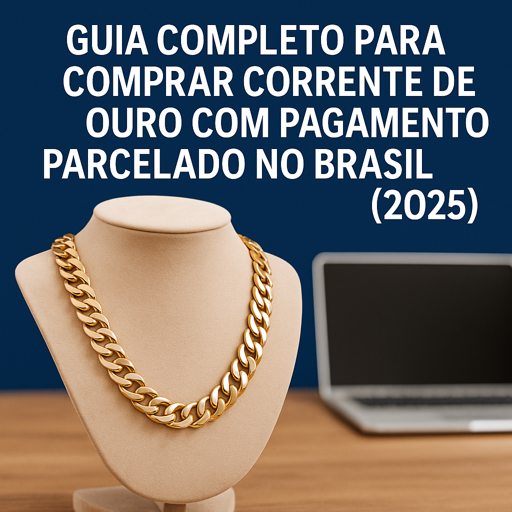 Comprar corrente de ouro no boleto sem entrada