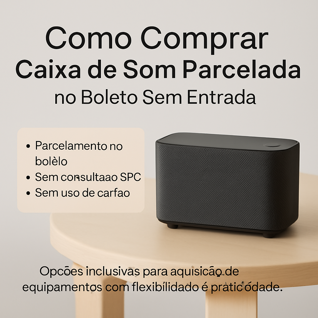 Comprar Caixa de Som Parcelada no Boleto Sem Entrada
